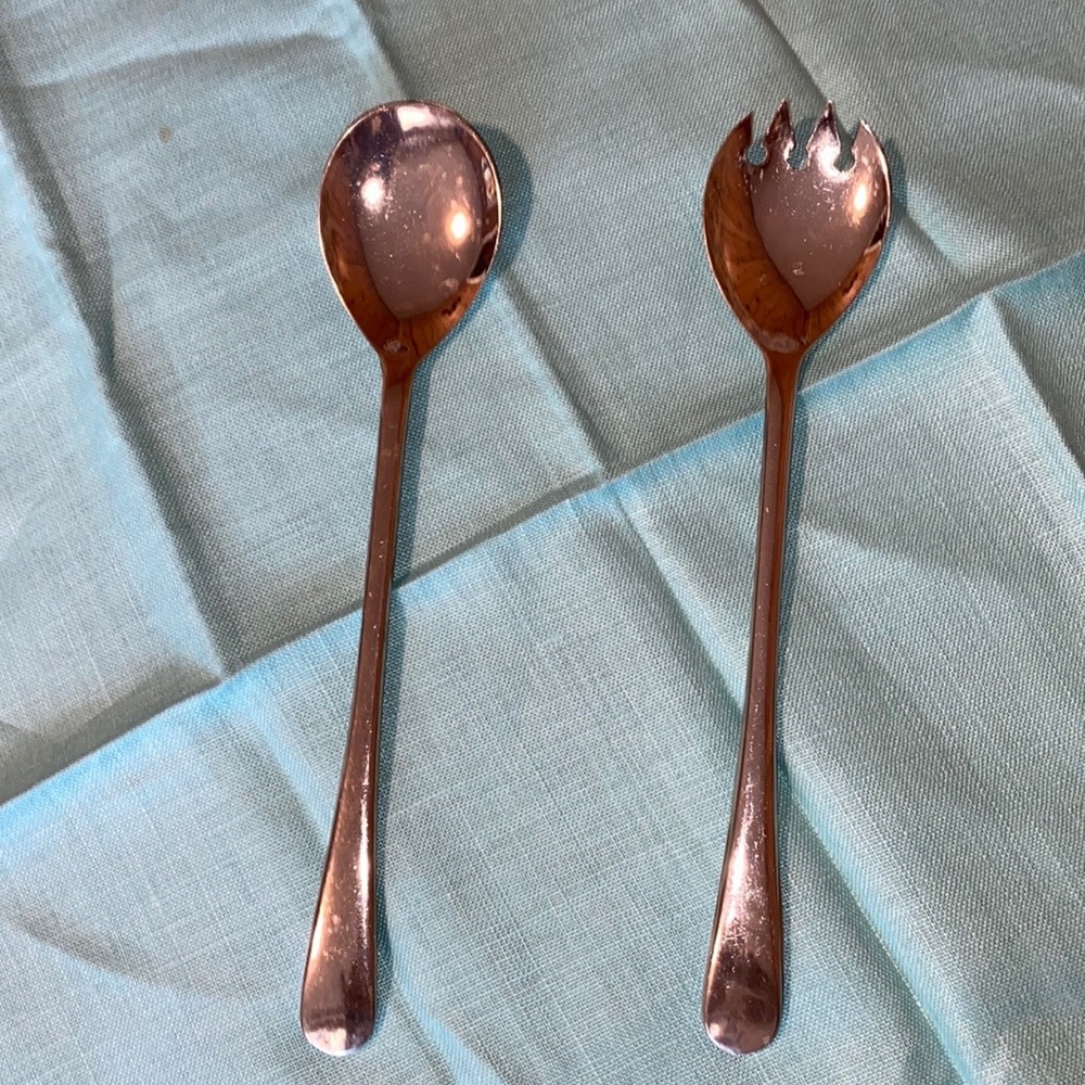 Vintage Silver Plated Italy Silver Cutlery Salad Servers